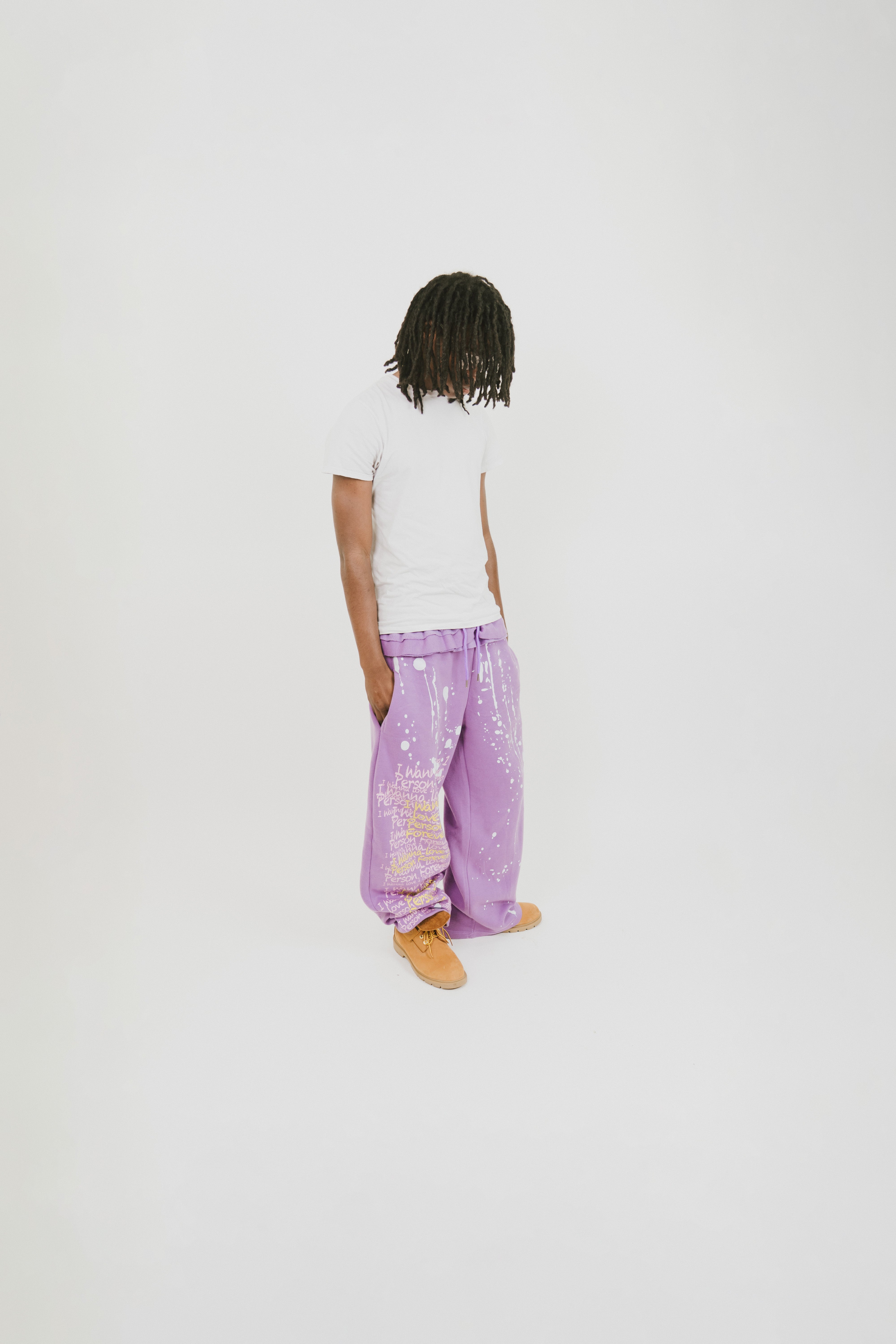 (Love Is War) Splatter Paint Sweats Purple
