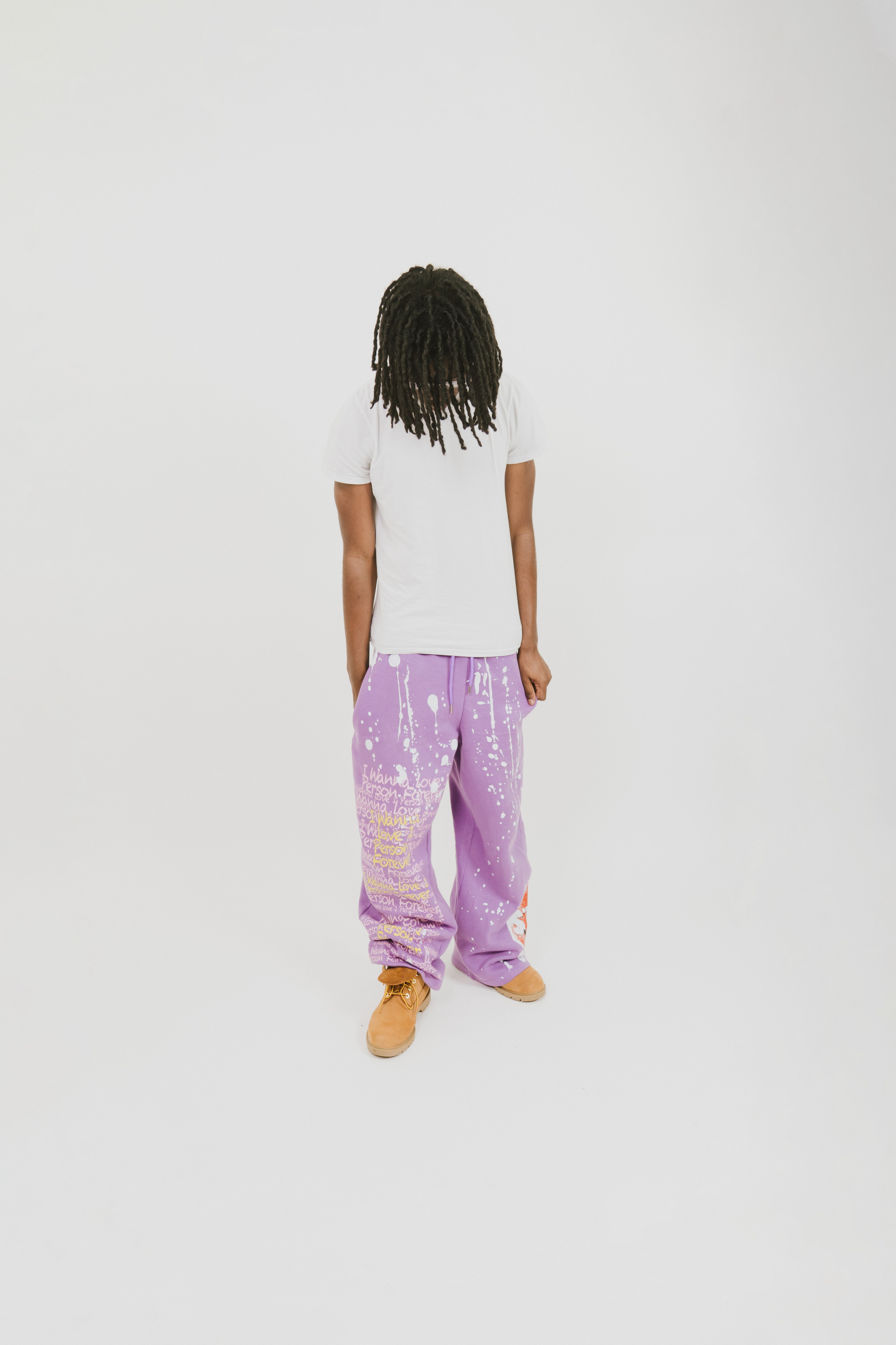 (Love Is War) Splatter Paint Sweats Purple